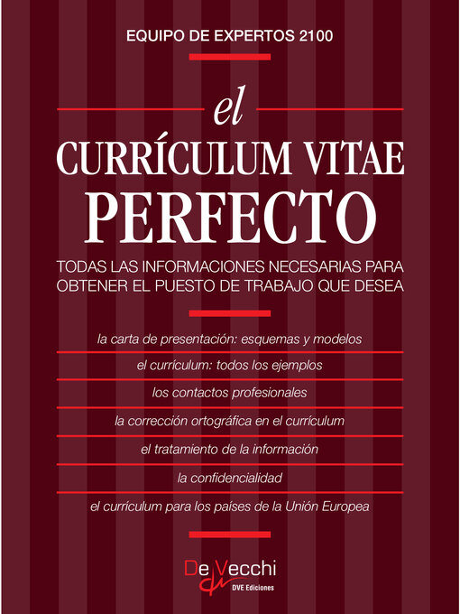 Title details for El currículum vitae perfecto by Equipo de Expertos 2100 - Available